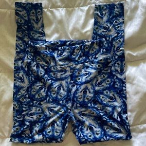 LuLaRoe OS Leggings Wolf EUC